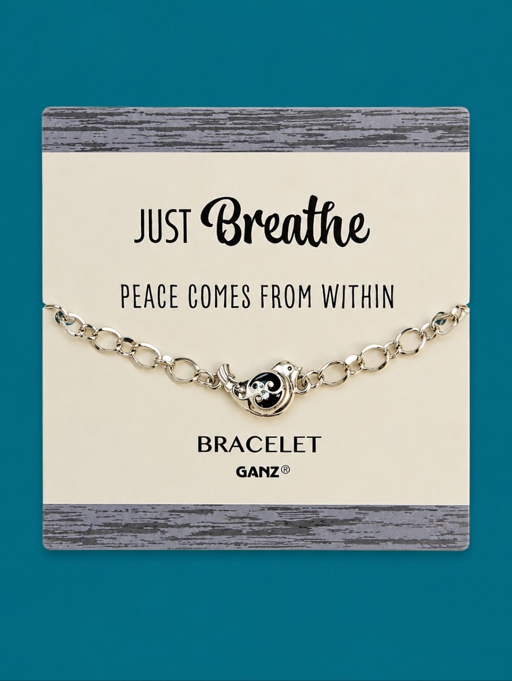 3/$30 GANZ Just Breathe Peace Comes From Within Bird Charm Bracelet Anklet